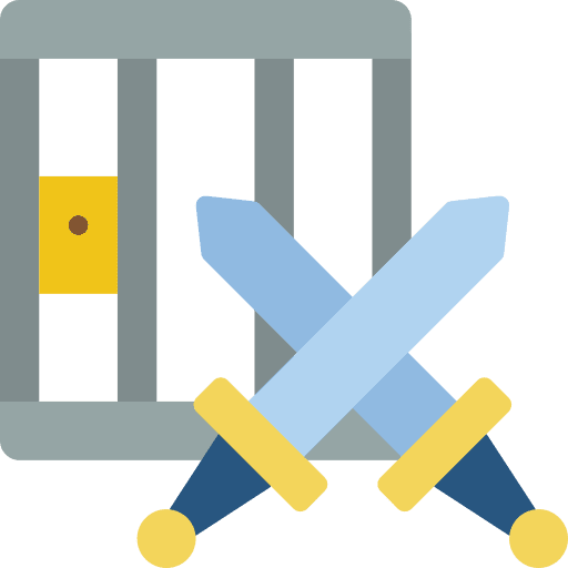 Jail jail battle swords icon