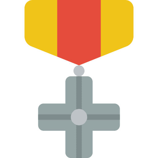 Medal cross trophy award icon