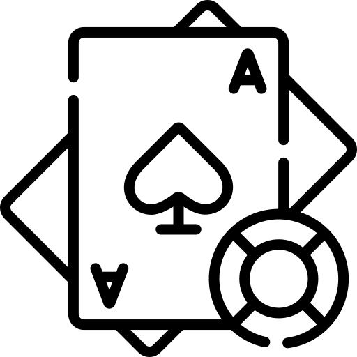 Gambling playing card gambling casino icon