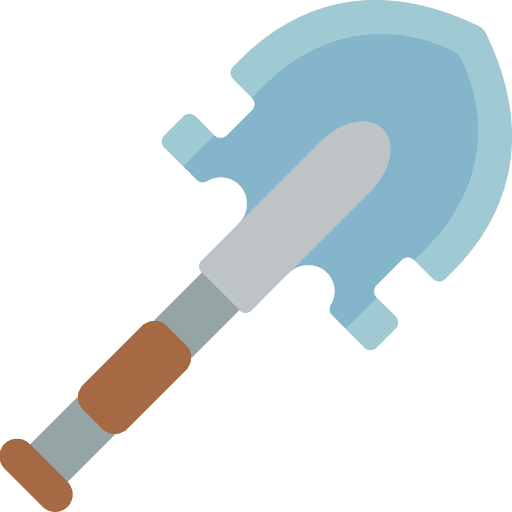 Shovel spade weapon tool icon