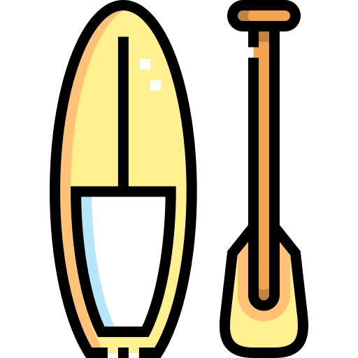 Paddle board sports and competition transportation paddle icon