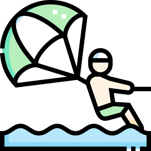 Parasailing parasailing sun parachute icon