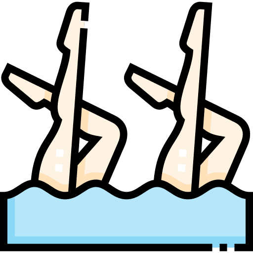 Synchronized swimming swimmers artistic water sports icon