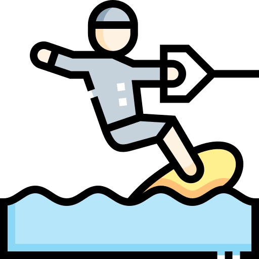 Wakeboarding sports water sports and competition icon