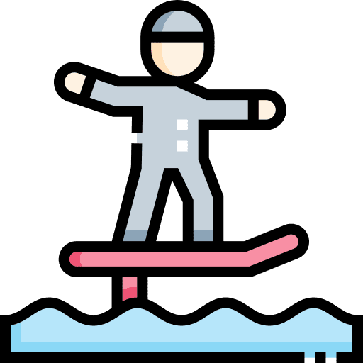 Hydrofoil adventure sit water skiing icon Hydrofoil adventure sit water skiing icon