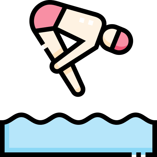 Jump swimming pool sports and competition free icon Jump swimming pool sports and competition free icon