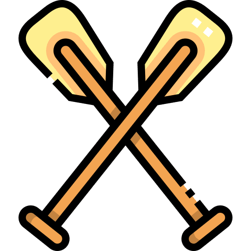 Oars sports and competition kayak paddles icon Oars sports and competition kayak paddles icon