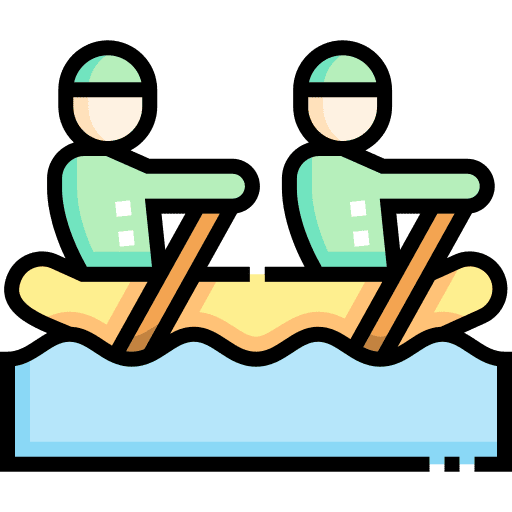 Rafting summertime sports transportation icon Rafting summertime sports transportation icon