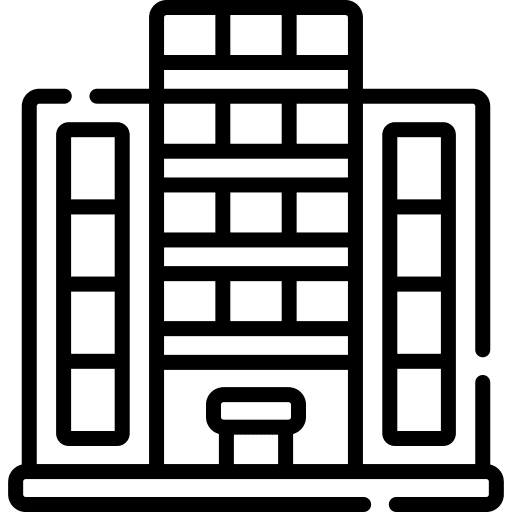 Apartment architecture and city home building icon