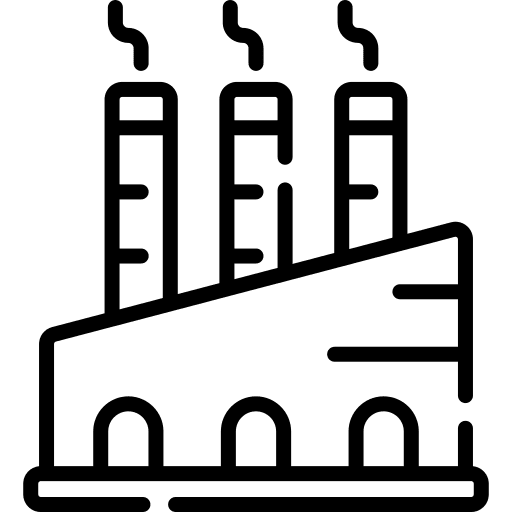 Factory industrial contamination industria icon
