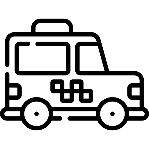 Taxi cab automobile car icon