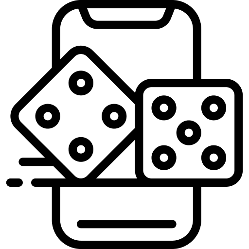Dices gambling smartphone entertainment icon
