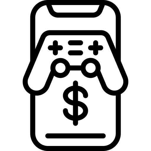 Gaming mobile phone video game icon