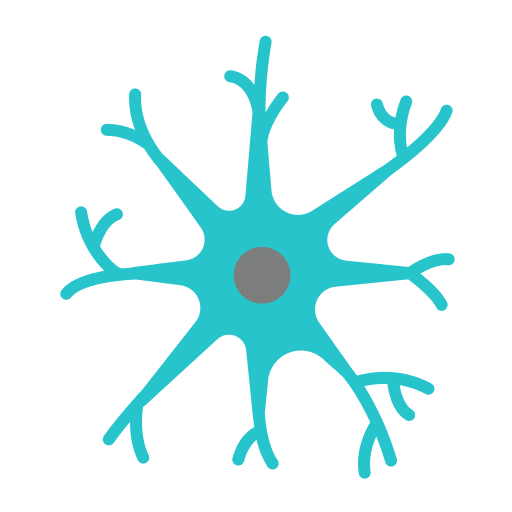 Neuron cell brain human body icon