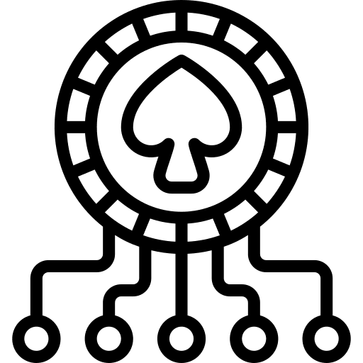 Poker chip entertainment players poker game icon