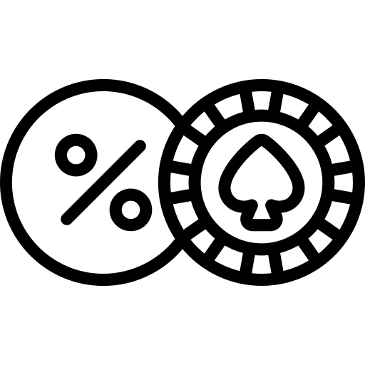 Poker chip money winning fluctuation icon