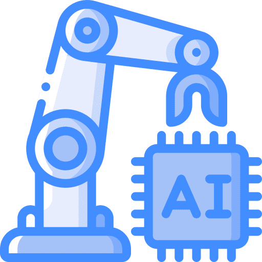 Automation robot automatic manufacturing icon