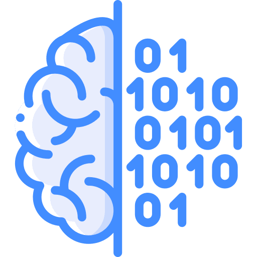 Brain digital brain computer icon