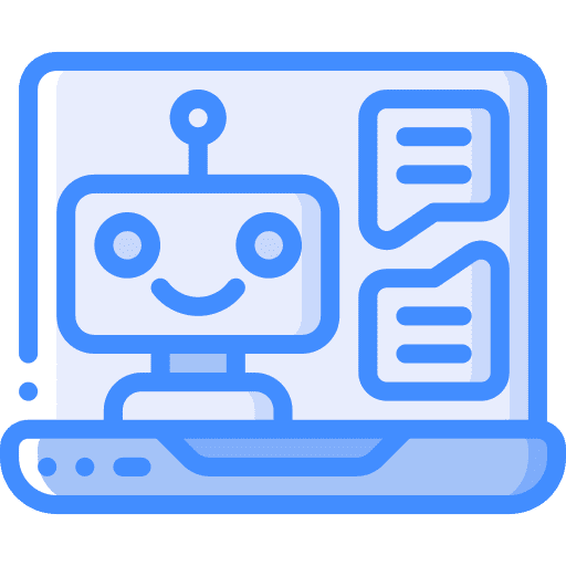 Chatbot robotic chat bubble chat icon Chatbot robotic chat bubble chat icon