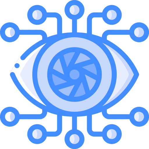 Eye creativity visualization magnifying glass icon Eye creativity visualization magnifying glass icon