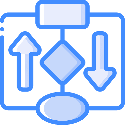 Flow diagram presentation flow diagram electronics icon Flow diagram presentation flow diagram electronics icon