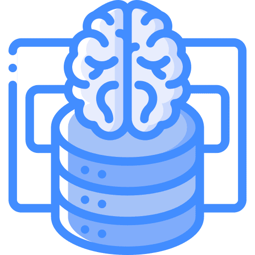 Server file storage hard disc brain icon Server file storage hard disc brain icon