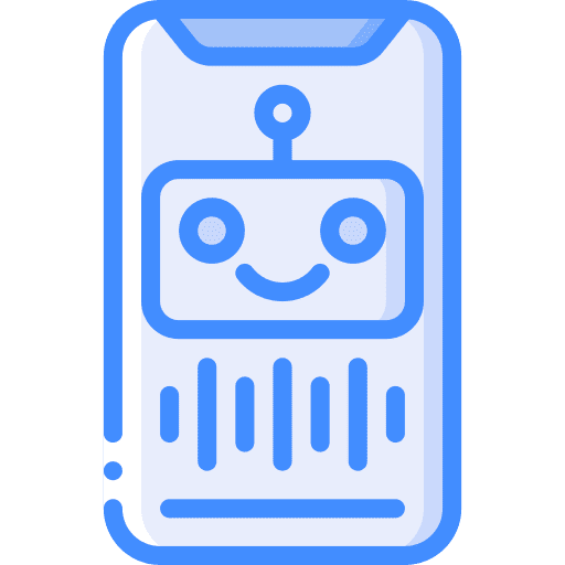 Smartphone electronics voice recognition artificial intelligence icon Smartphone electronics voice recognition artificial intelligence icon