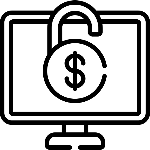 Leakage dollar symbol fraud online icon