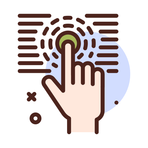 Finger hand gesture press touch icon Finger hand gesture press touch icon