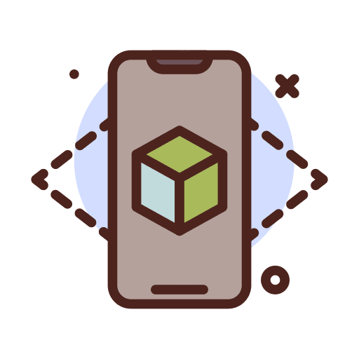 Phone perspective cubes shapes icon Phone perspective cubes shapes icon