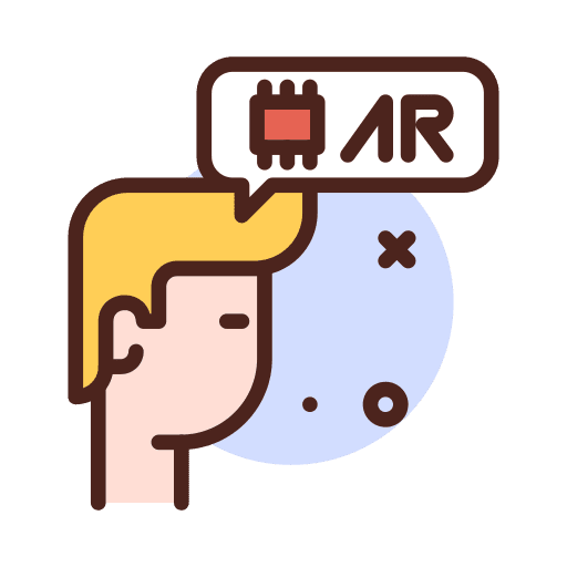 Ar computer chip chat icon Ar computer chip chat icon