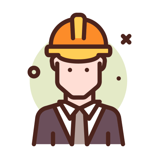 Boss contractor professions and jobs working icon