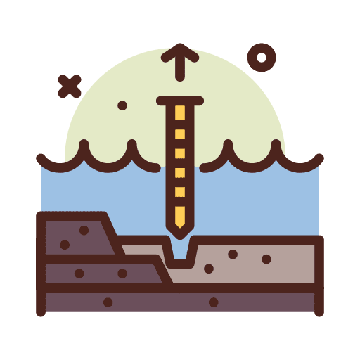 Drill petroleum ocean industry icon