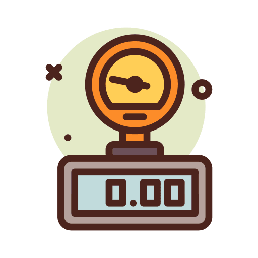 Gauge measurement industry indicator icon Gauge measurement industry indicator icon