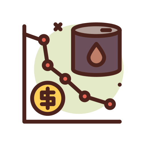Decrease coin industry decrease icon Decrease coin industry decrease icon