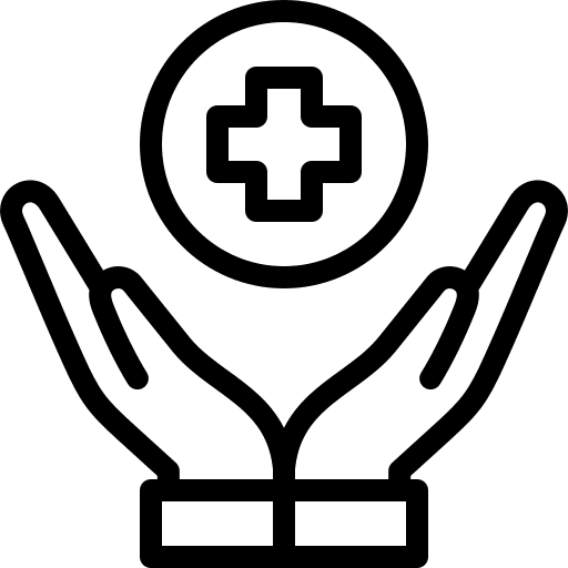 Health health medical assistance hands icon