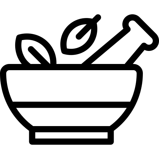 Mortar pharmacy grinding pestle icon