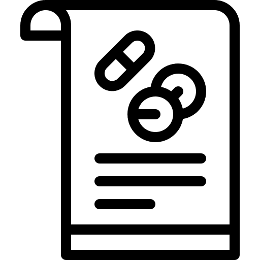 Medical prescription document pharmacy drugs icon Medical prescription document pharmacy drugs icon