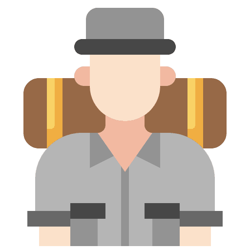 Traveller professions and jobs free time people icon