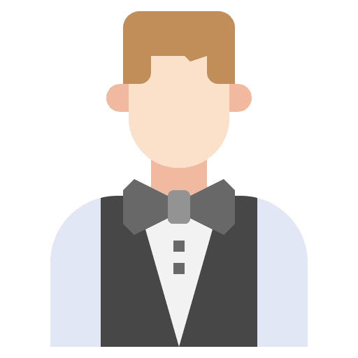 Musician singer tie hat icon Musician singer tie hat icon