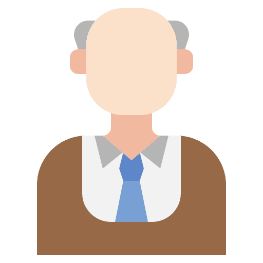 Professor educator people white hair icon
