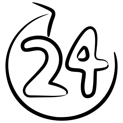 24 hours 24 hours 24 service icon