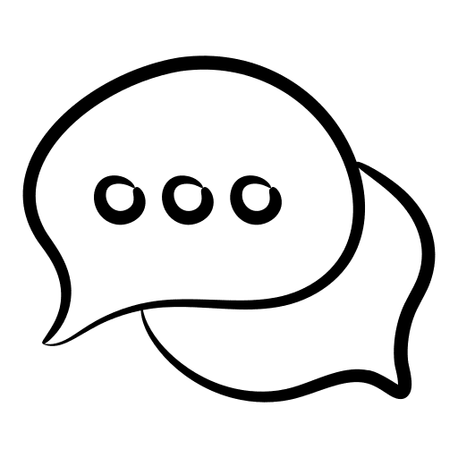 Chat communication commerce and shopping speech icon