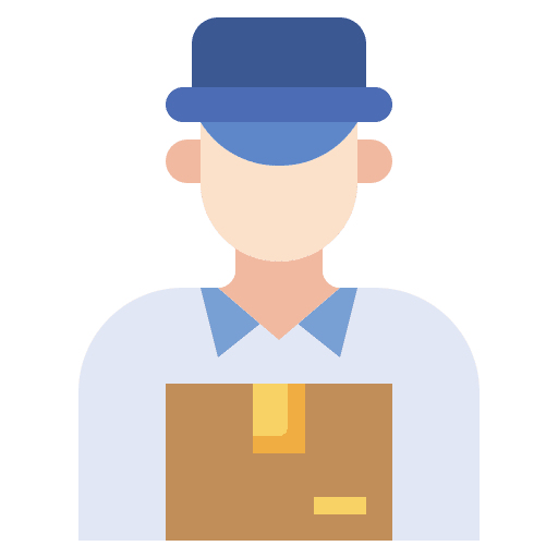 Deliveryman shipping box commerce people icon Deliveryman shipping box commerce people icon