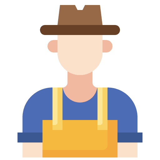 Farmer farming and gardening man occupation icon Farmer farming and gardening man occupation icon