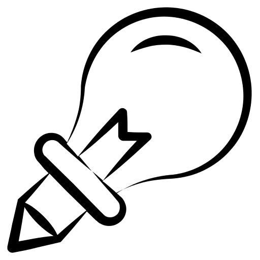 Bulb target electronics light bulb icon