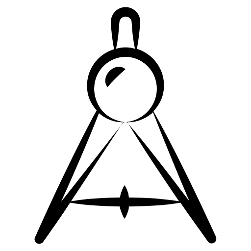 Compass drawing education school materials icon