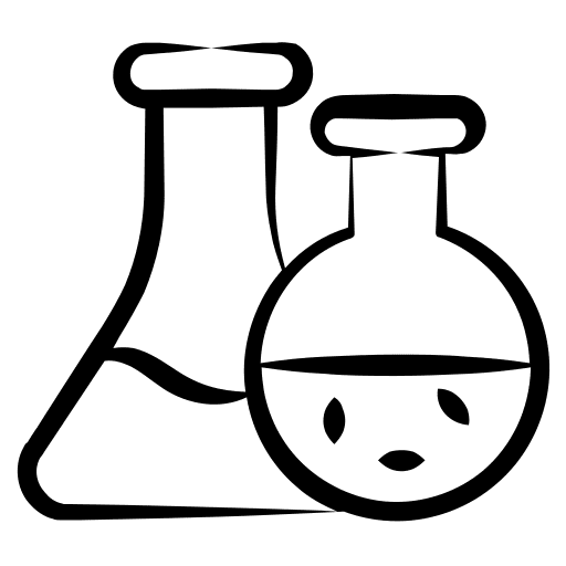 Flask science chemical education icon