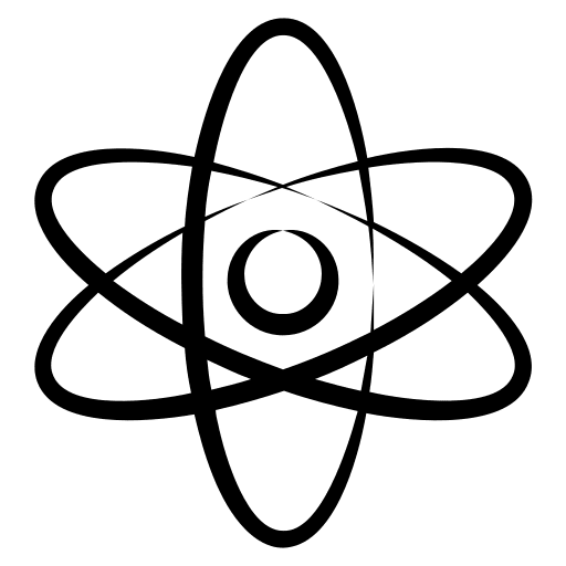 Atom education orbital science icon