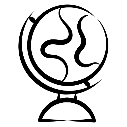 Globe school education class icon
